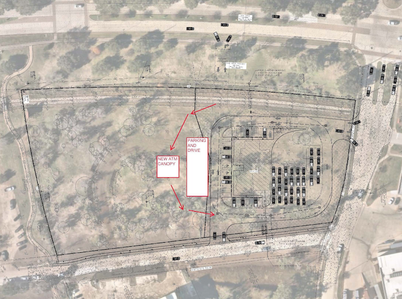 Architectural site plan for the new Tbou building, detailing layout and structural features for the project.